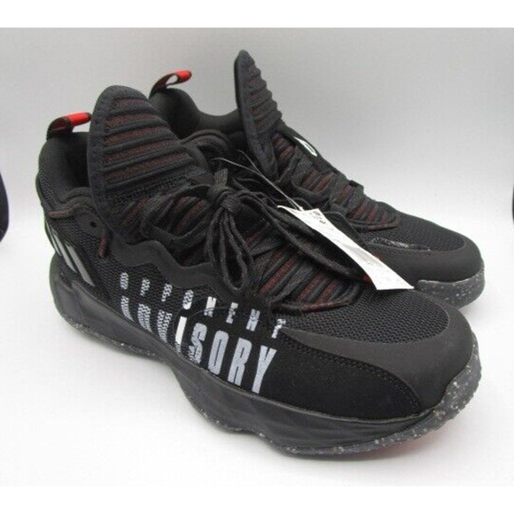 Adidas Dame 7 Extply Low Basketball Shoe Black & Red Men's 7 Damian Lillard - Picture 1 of 6